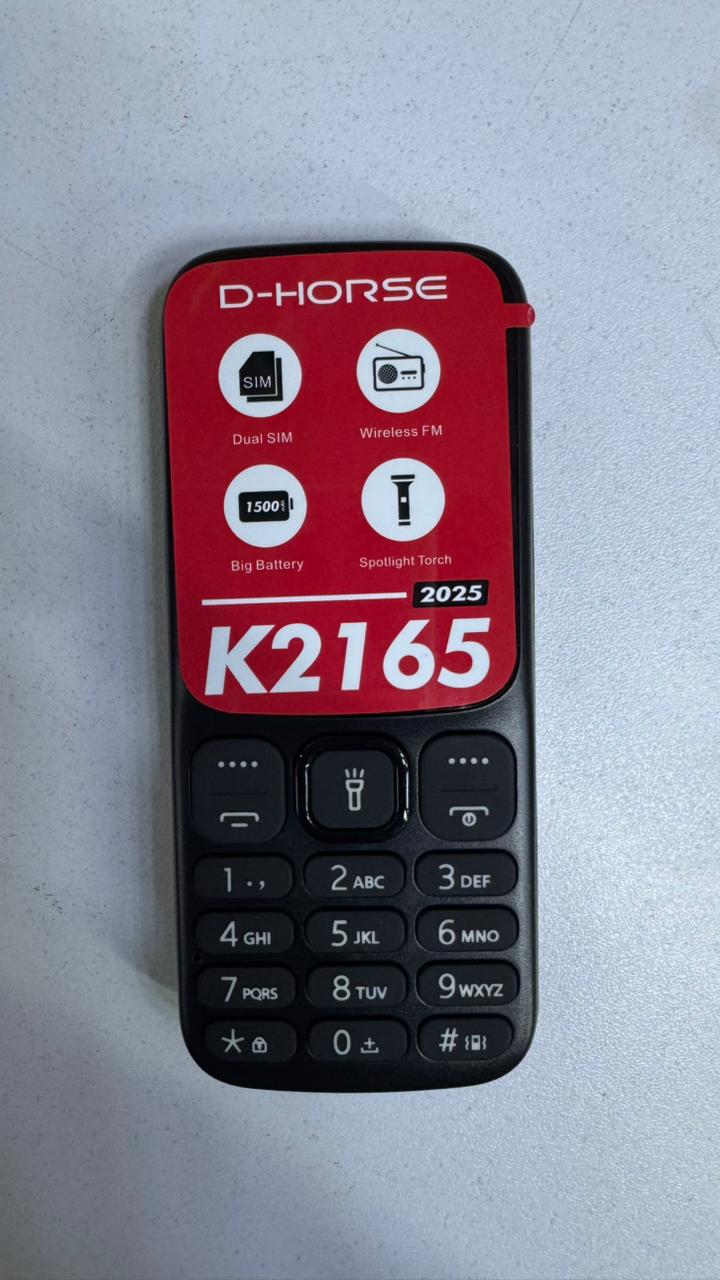 LIMITED DISCOUNT !!!BRAND NEW D-HORSE 2165 SIM CARD FEATURE PHONE WITH Bluetooth /Wireless FM/SD Slot kabambe/katululu/mulika mwizi/button feature phone