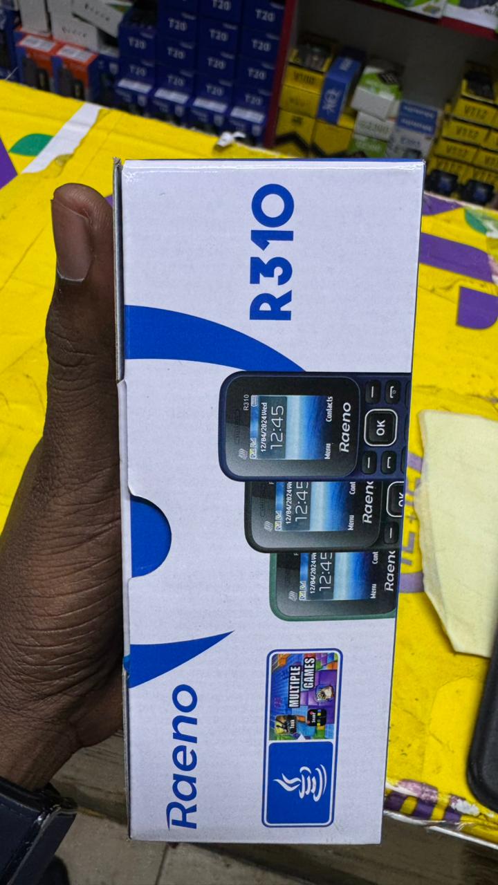 LIMITED DISCOUNT 🔥🔥BRAND NEW  RAENO R310 TRIPLE SIM CARD FEATURE PHONE WITH Bluetooth /Wireless FM/SD Slot kabambe/katululu/mulika mwizi/button feature phone