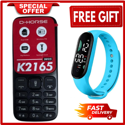 LIMITED DISCOUNT !!!BRAND NEW D-HORSE 2165 SIM CARD FEATURE PHONE WITH Bluetooth /Wireless FM/SD Slot kabambe/katululu/mulika mwizi/button feature phone
