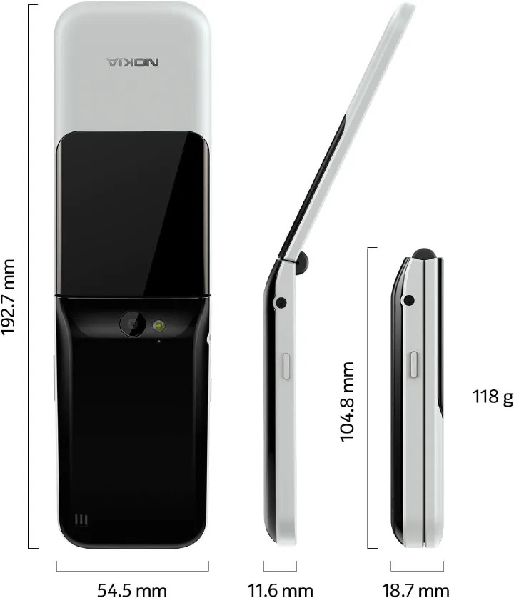 Nokia 2720 Flip Mobile, Mobile Phone, Dual Screen, Equipped with 4G Internet - Long Battery Life - Compact and Strong Dual Sim Card 4 GB Internal Memory, 512 MB RAM, kabambe/katululu/mulika mwizi/