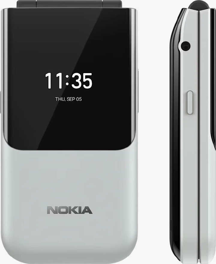 Nokia 2720 Flip Mobile, Mobile Phone, Dual Screen, Equipped with 4G Internet - Long Battery Life - Compact and Strong Dual Sim Card 4 GB Internal Memory, 512 MB RAM, kabambe/katululu/mulika mwizi/