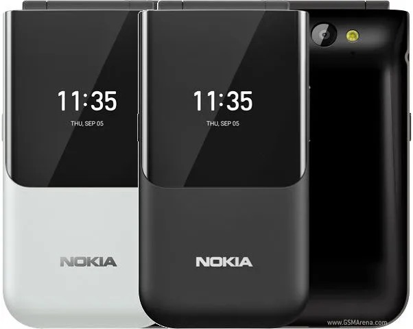 Nokia 2720 Flip Mobile, Mobile Phone, Dual Screen, Equipped with 4G Internet - Long Battery Life - Compact and Strong Dual Sim Card 4 GB Internal Memory, 512 MB RAM, kabambe/katululu/mulika mwizi/