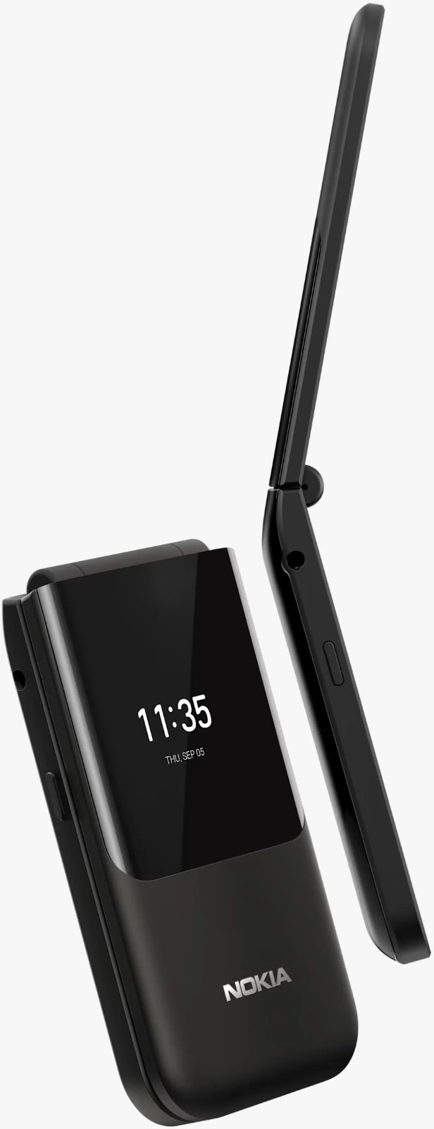 Nokia 2720 Flip Mobile, Mobile Phone, Dual Screen, Equipped with 4G Internet - Long Battery Life - Compact and Strong Dual Sim Card 4 GB Internal Memory, 512 MB RAM, kabambe/katululu/mulika mwizi/