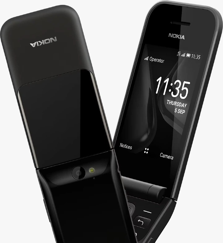 Nokia 2720 Flip Mobile, Mobile Phone, Dual Screen, Equipped with 4G Internet - Long Battery Life - Compact and Strong Dual Sim Card 4 GB Internal Memory, 512 MB RAM, kabambe/katululu/mulika mwizi/