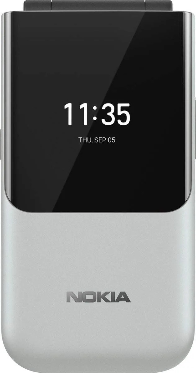 Nokia 2720 Flip Mobile, Mobile Phone, Dual Screen, Equipped with 4G Internet - Long Battery Life - Compact and Strong Dual Sim Card 4 GB Internal Memory, 512 MB RAM, kabambe/katululu/mulika mwizi/