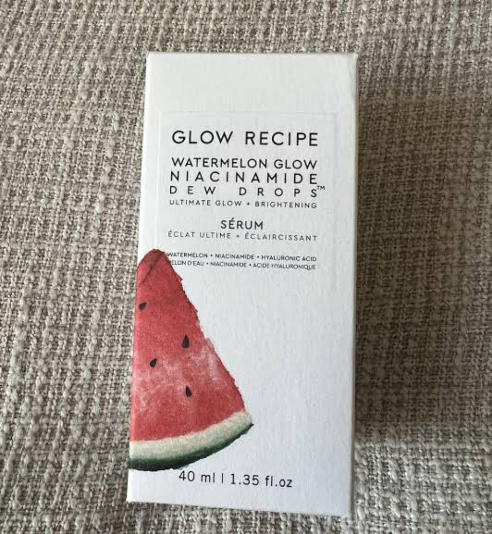 Glow Recipe Watermelon Niacinamide Dew Drops, Korean Niacinamide Serum Drops, Hydrating Face Serum & Liquid Highlighter, Hyaluronic Acid, Dewy Glow (40ml)