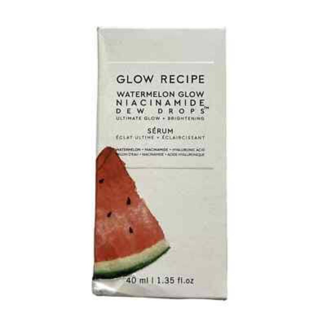 Glow Recipe Watermelon Niacinamide Dew Drops, Korean Niacinamide Serum Drops, Hydrating Face Serum & Liquid Highlighter, Hyaluronic Acid, Dewy Glow (40ml)