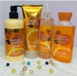 Dear Body Mango 4-in-1 Combo Set – Shower Gel, Body Lotion, Body Cream & Body Splash | Tropical Fruity Scent, Long-Lasting Fragrance & Hydrating Skincare Gift Set
