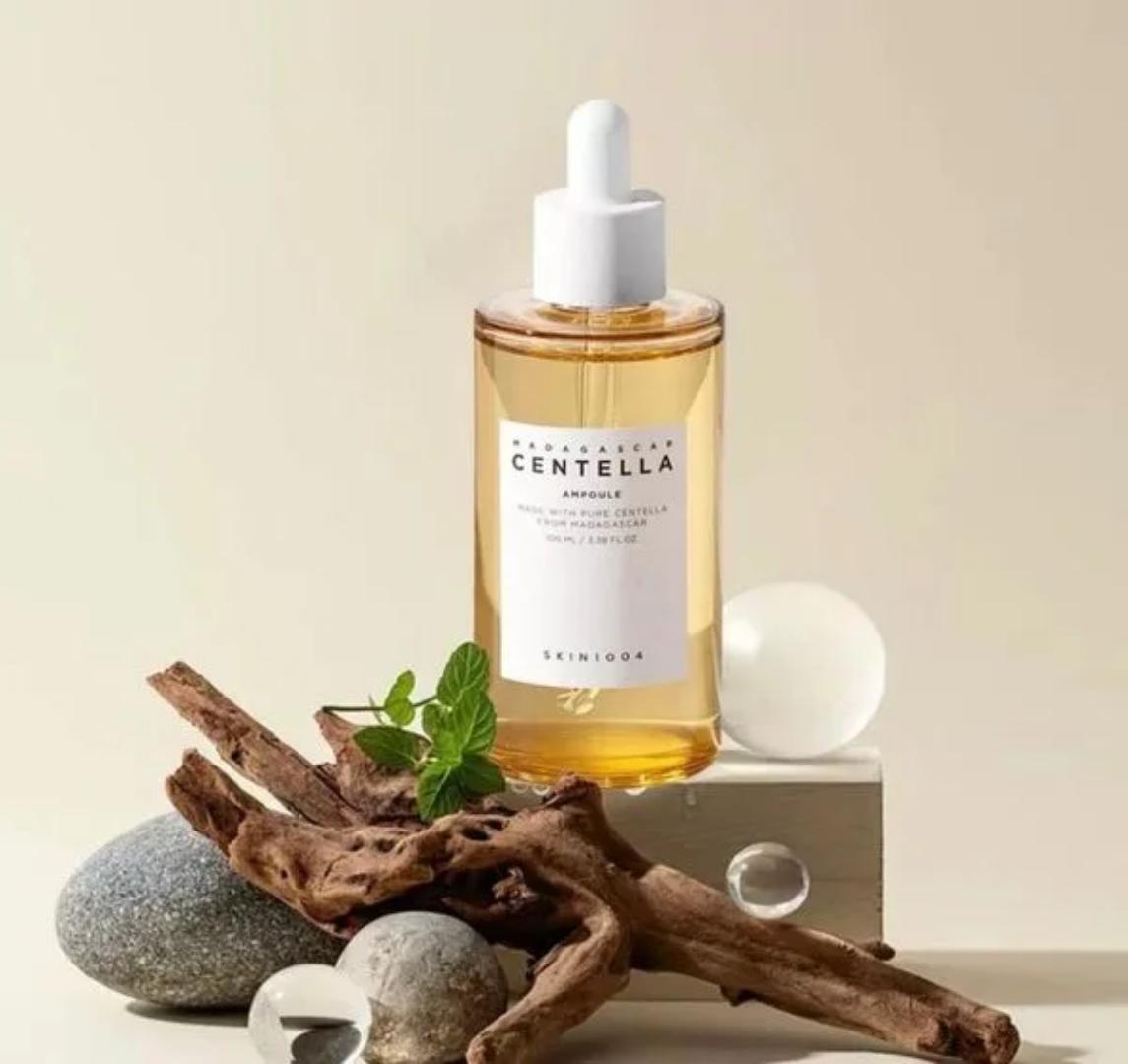 SKIN1004 Madagascar Centella Ampoule, a K-beauty product designed to soothe and hydrate sensitive skin.