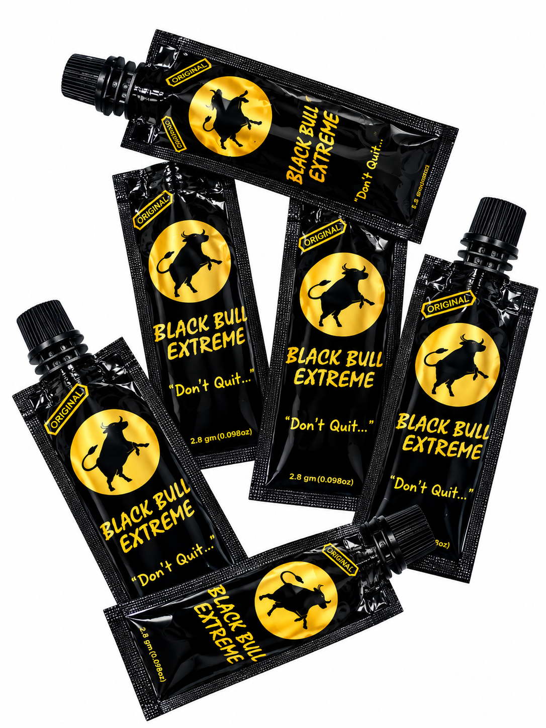 6 sachets of (BLACK) Bull Extreme – Male Enhancement Honey.