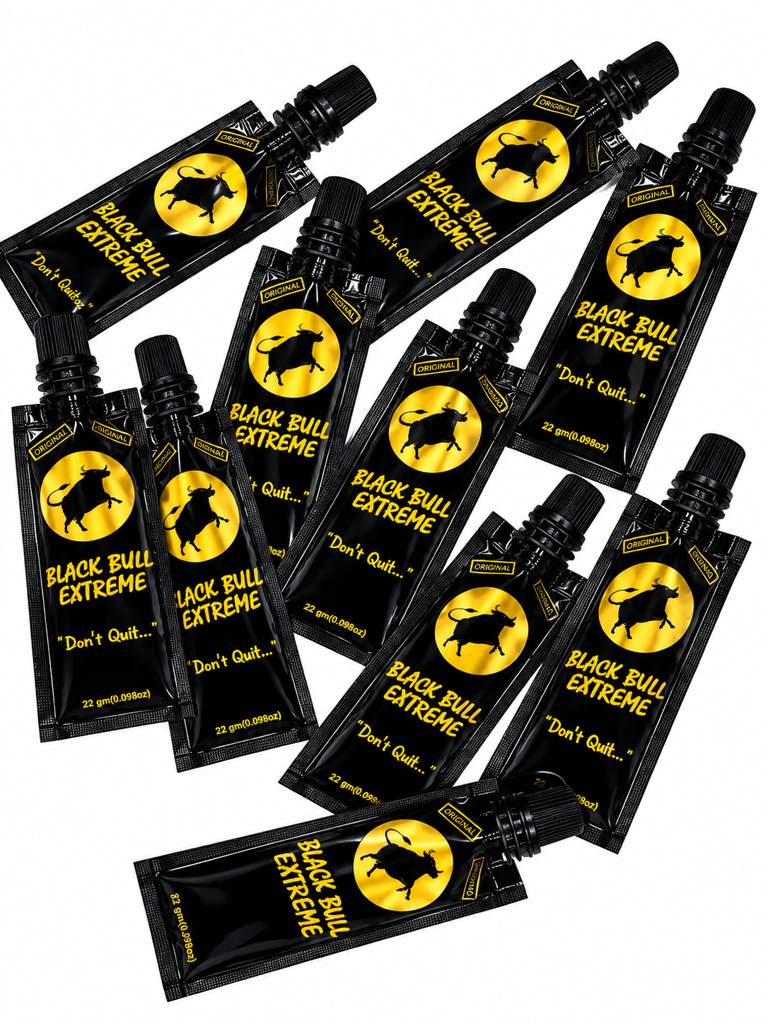 10 sachets of (BLACK) Bull Extreme – Male Enhancement Honey.