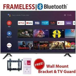 VISION PLUS 32" INCH VP8832SW FRAMELESS HD SMART TV BLUETOOTH, APP STORE ,NETFLIX,YOUTUBE INBUILT DECODER DVBT2/S2 SCREEN SHARE + FREE TV GUARD AND WALL MOUNT-1 YEAR WARRANTY