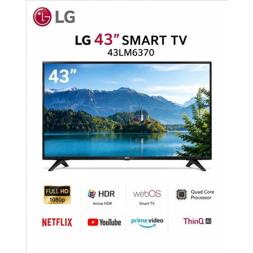 LG 43 INCH 43LM6370 FULL HD LED SMART TV HDR, WEBOS, NETFLIX & YOUTUBE, WiFi & BLUETOOTH, DVB-T2/S2 +FREE TV GUARD AND WALL BRACKET– 1 YEAR WARRANTY