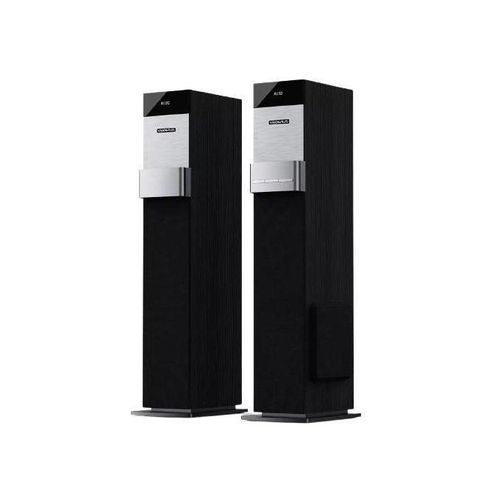 Vision Plus VP2080TS 360W Tower Speaker – Handcrafted Wood Cabinet, Dual 8" Subwoofers, Bluetooth, HDMI, USB, FM Radio, LED Display + 2YRS WRTY