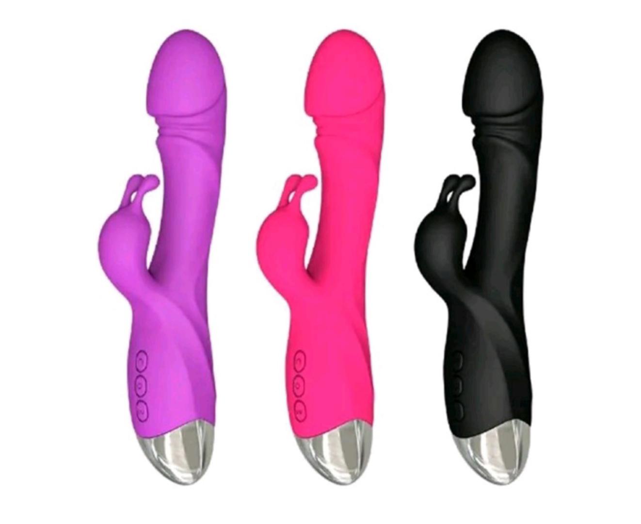 Realistic Dildo Rabbit Veined G Spot Vibrator Rechargeable Waterproof Powerful Vibrating Clit Stimulator Handhold Dual Motors Massager Adult Sex Toy for Ladies Women Couple