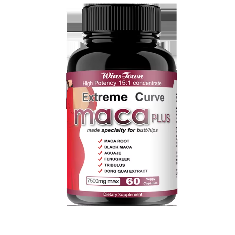 Extreme Butt & Hip Curve Maca Plus Capsules (7500mg) | Dietary Supplement made specialty for Butt/hips EnhancementMade with All Natural Ingredients and No Weight Gain or Known Side Effects- 60capsules