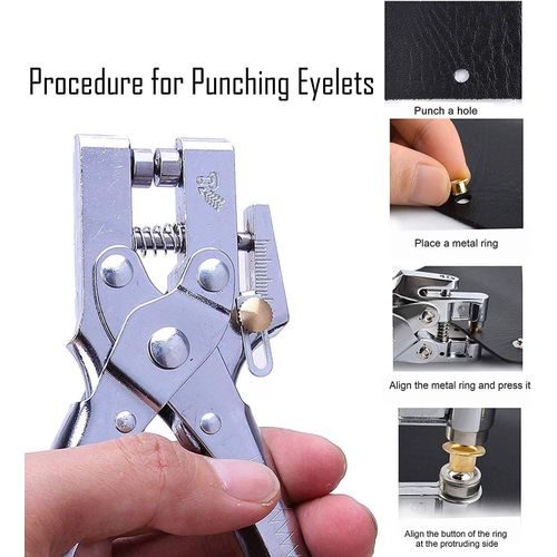Eyelet Hole Punch Pliers With 100-pieces Eyelets