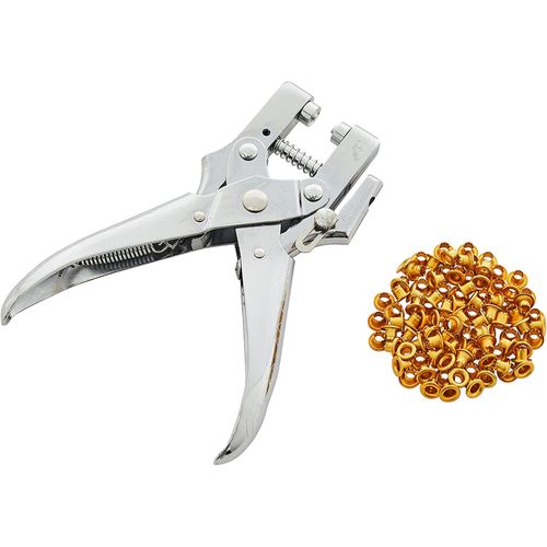 Eyelet Hole Punch Pliers With 100-pieces Eyelets