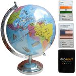32cm Blue Plastic Globe - Educational World Map with 360° Rotation
