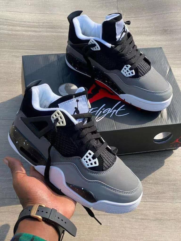 🔥 (on offer) Air Jordan 4 "Retro Fear-Cement" - Authentic Collaboration.Jordan 4,  jordan four (best shop for jordan 1, jordan 4, airforce, air foce,)