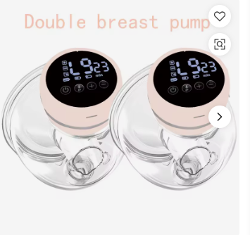 Double Hands Free Portable Breast Milk Extractor Machine Electric Wearable Breast Pump .