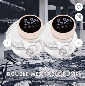 Double Hands Free Portable Breast Milk Extractor Machine Electric Wearable Breast Pump .