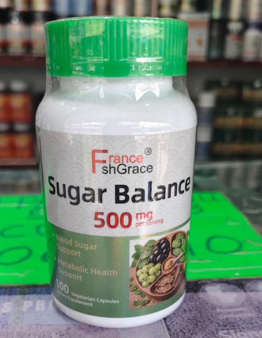 SUGAR BALANCE 500 mg (100 capsules)Blood Sugar Support Complex (100 capsules)- 20 Active Ingredients Cinnamon Chromium Mulberry - Glucose Metabolism & Sugar Balance -  Daily Supplement for Men &