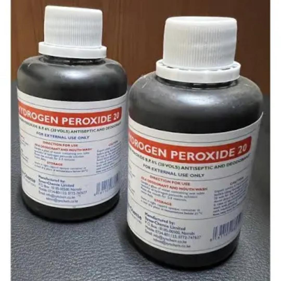 HYDROGEN PEROXIDE (removes badbreath,treats wounds ,used for first aid,treats insomnia, cleaning surfaces