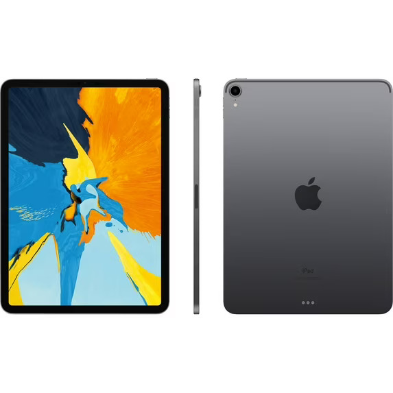 Apple iPad Pro 11” WiFi + Cellular (SIM) | Face ID | Liquid Retina Display | A12X Bionic Chip | 64GB/256GB/512GB | USB-C | ProMotion Display | Quad Speakers | Model No.A2013 | All-Day Battery