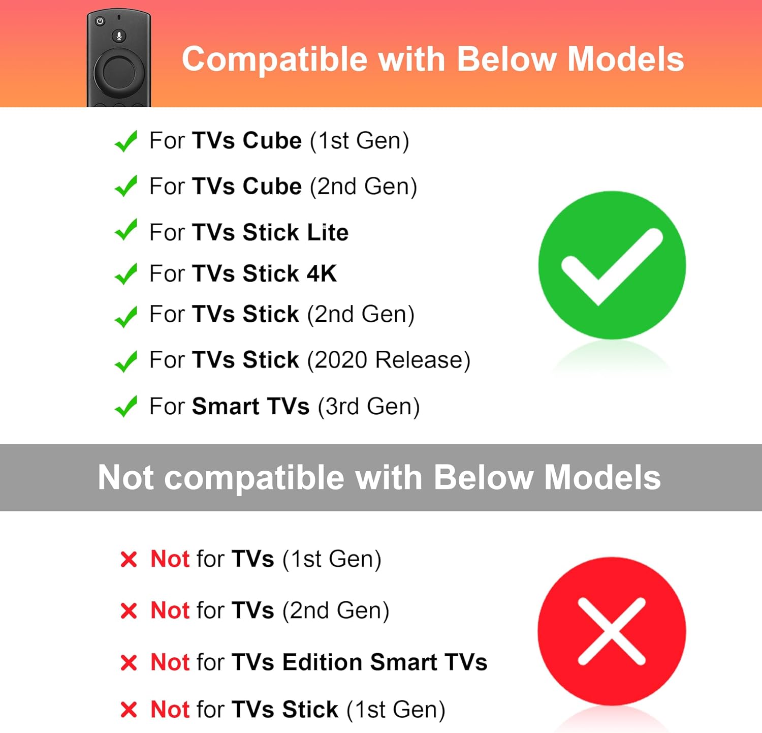 Voice Remote Control for Fire TV Stick 4K/Lite | Compatible with Fire TV Cube 1st/2nd Gen & Fire Smart TV 3rd Gen