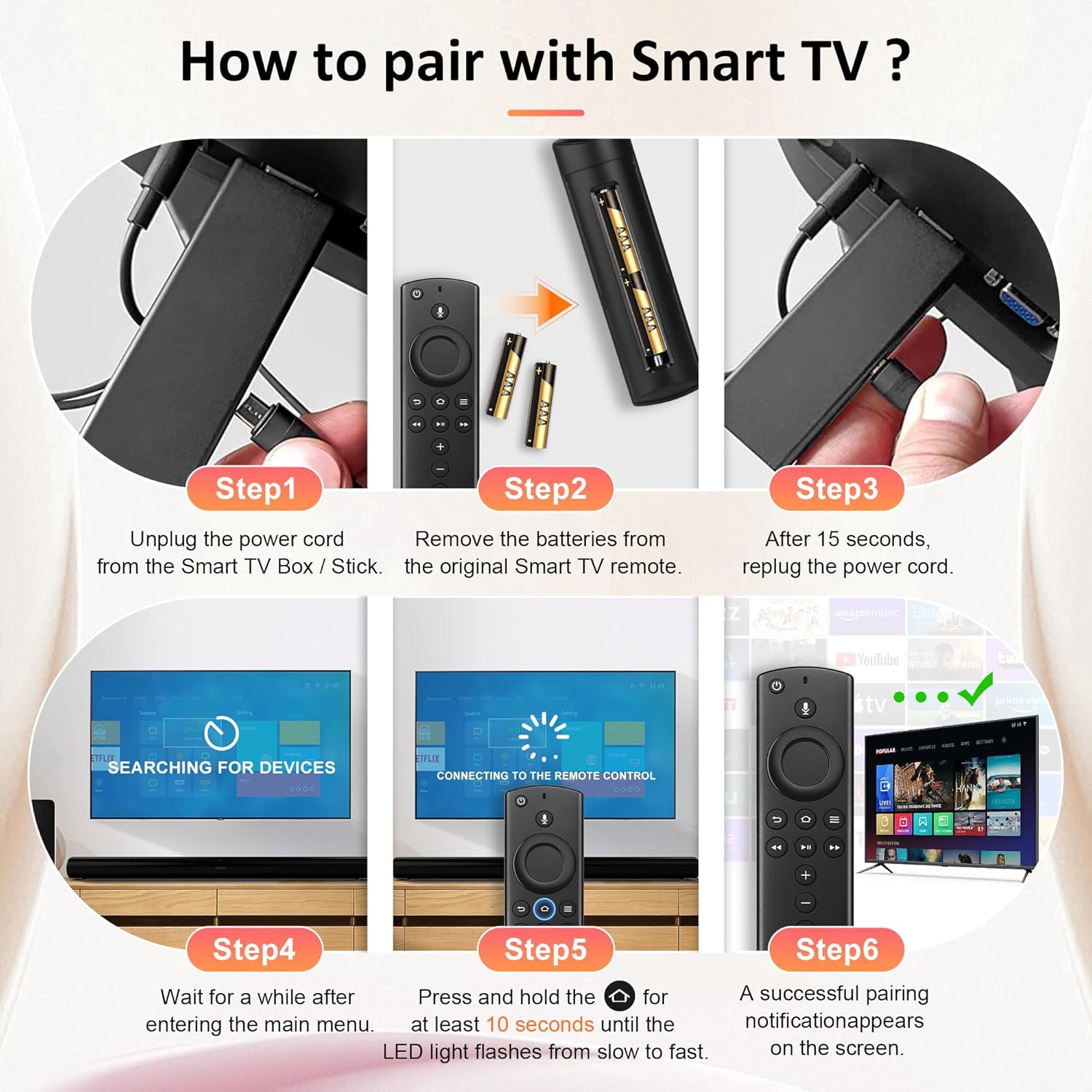 Voice Remote Control for Fire TV Stick 4K/Lite | Compatible with Fire TV Cube 1st/2nd Gen & Fire Smart TV 3rd Gen