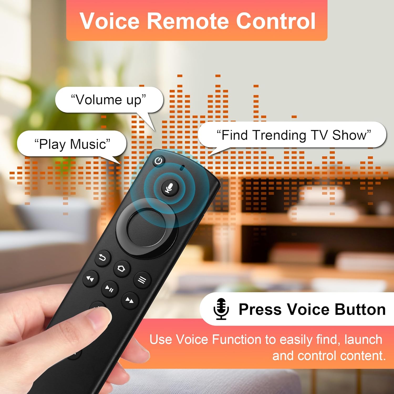 Voice Remote Control for Fire TV Stick 4K/Lite | Compatible with Fire TV Cube 1st/2nd Gen & Fire Smart TV 3rd Gen