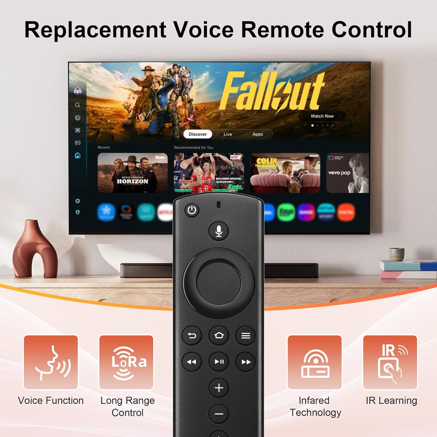 Voice Remote Control for Fire TV Stick 4K/Lite | Compatible with Fire TV Cube 1st/2nd Gen & Fire Smart TV 3rd Gen