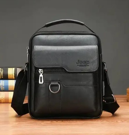 Jeep BULUO Men’s Leather Messenger Bag – Crossbody Business Tote Bag for Men | Classy Luxury Stylish Shoulder Laptop Satchel & Office Bag Briefcase School Office Travel Bag Men Women
