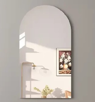 Modern Home Décor Mirror Peel and Stick Mirror . Unbreakable  Wall Flexible Mirror peel and stick mirror – Shatterproof Decorative Mirror for Home & Gym Use