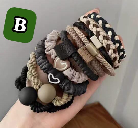 10pcs Heart Decor Hair Tie Casual Valentine's Day Valentines Ponytail Holders Hair Elastics Hair Rubber Bands Scrunchies Hair Rope Elastic Hair Tie, Hair Bobbles Hair Accessories Head Accessories