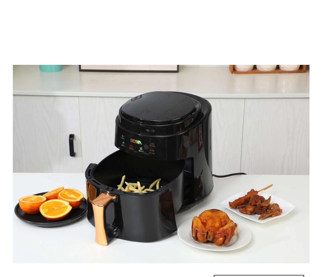 Boma Air Fryer 8L – Digital Touch Control Air Fryer with Adjustable Temperature, Cooking Presets, 1400W Power and Non-Stick Bowl for Low-Oil Cooking