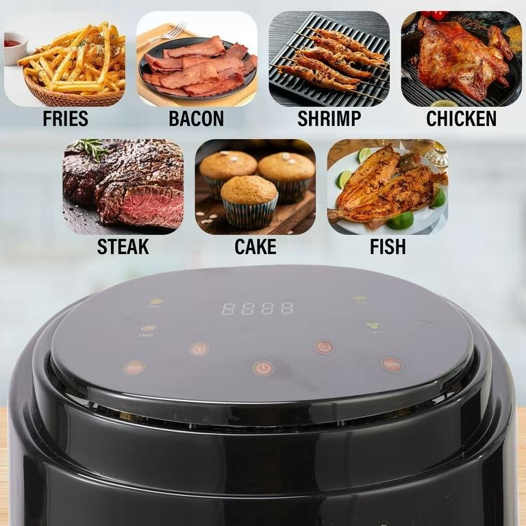 Boma Air Fryer 8L – Digital Touch Control Air Fryer with Adjustable Temperature, Cooking Presets, 1400W Power and Non-Stick Bowl for Low-Oil Cooking