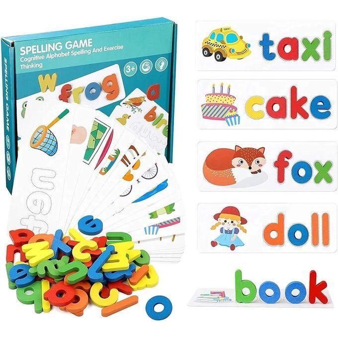 PREMIUM Spelling Game for Kids, ABC Learning Toys for Toddlers Kids Boys Girls Age 3-8 Preschool Toys Educational Toys Halloween Toys Gifts Birthday Gifts for 3-7 Year Olds