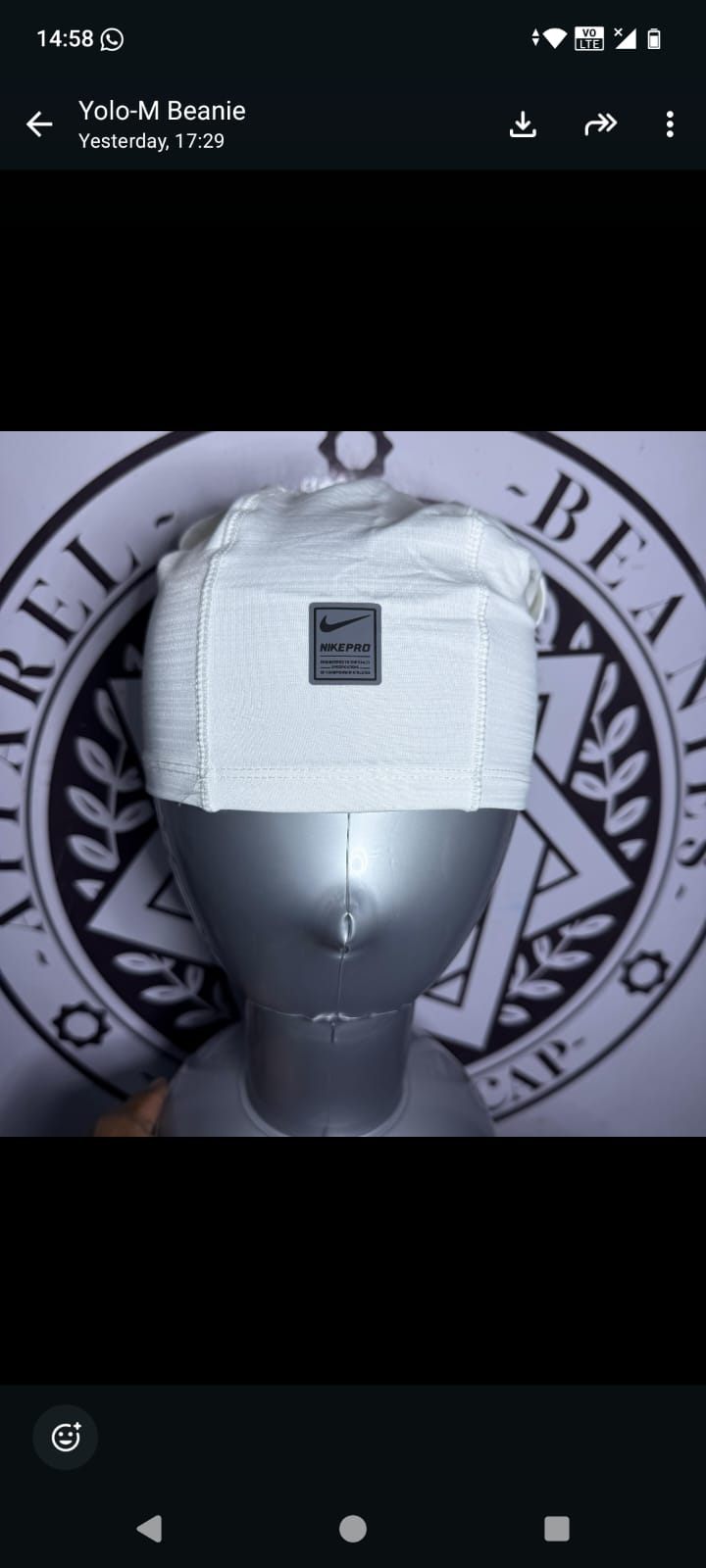 🔥 Nike Pro Therma-FIT Hood Balaclava –White Winter Face Mask Ski Mask Beanie Full Coverage Cold Weather Sports Hood (mavins, caps, head wraps, head bands)