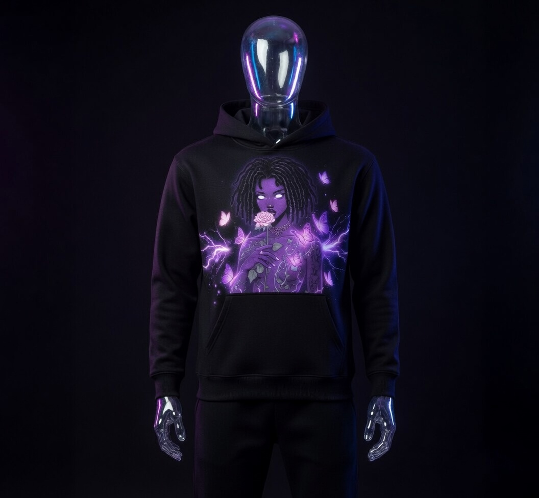 Night Rise Hoodie | Limited Edition | Laura Aura × Bablo Merchandise available for purchase | Comfy and stylish Album Hoodie Collectibles| Gives you event access to all future events by Bablo