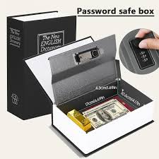 Portable Dictionary Book Safe Box with Key Lock - Hidden Metal Diversion Safe for Cash, Jewelry, Passports & Valuables for Home, Office & Travel