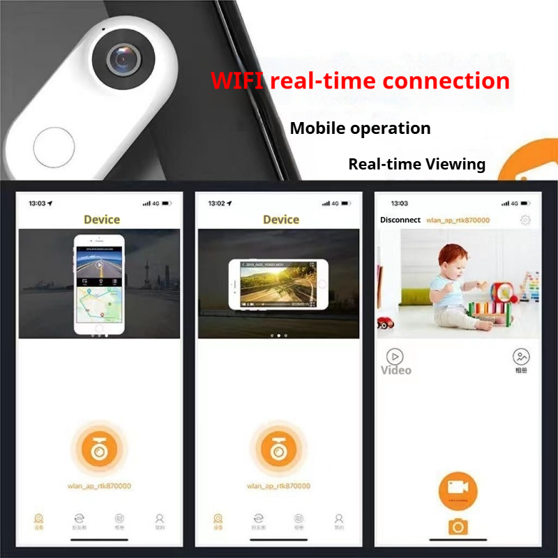 【 Gift of 32GB memory card 】Magnetic Portable Thumb Action Camera, WIFI Version HD Pocket Camcorder, First-Person View Shooting Camera for Home Monitoring Pet Recording Outdoor Vlog
