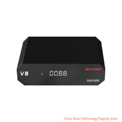 【 Flagship 】 ECAMD V8 DVB-S2X high-definition digital satellite TV set-top box, supporting H.265 HEVC 1080P full HD decoding, suitable for universal TV receivers in homes and hotels