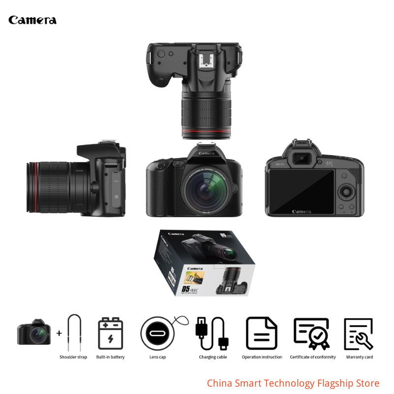 4K Digital Camera 64MP WiFi Vlogging Camera with IR Night Vision, 16X Zoom, 3.0" IPS Screen, Upgraded LED Fill Light & External Microphone