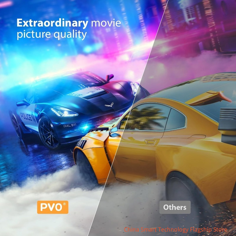 【 Comes with HDMI cable 】Power adapter version | WiFi high-definition 1080P projector, LED LCD projection TV built-in application equipped with remote speaker and smartphone compatible connection