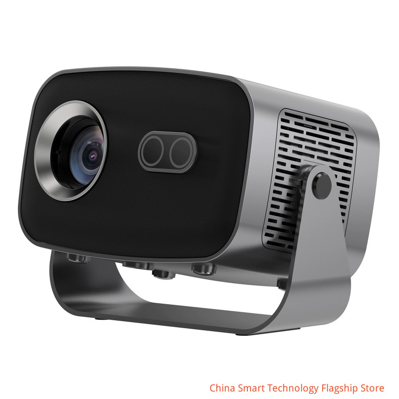 A10 series Android version intelligent 4K projector, native 1080P intelligent video projector with WiFi Bluetooth 5.2 automatic Keystone portable projector, with 90 ° adjustable home theater projector