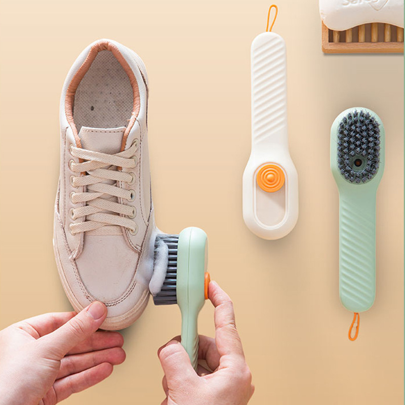 New Washing Soft Clothes Sneaker Cleaning Multifunctional Liquid Shoes Brushes with Dispenser