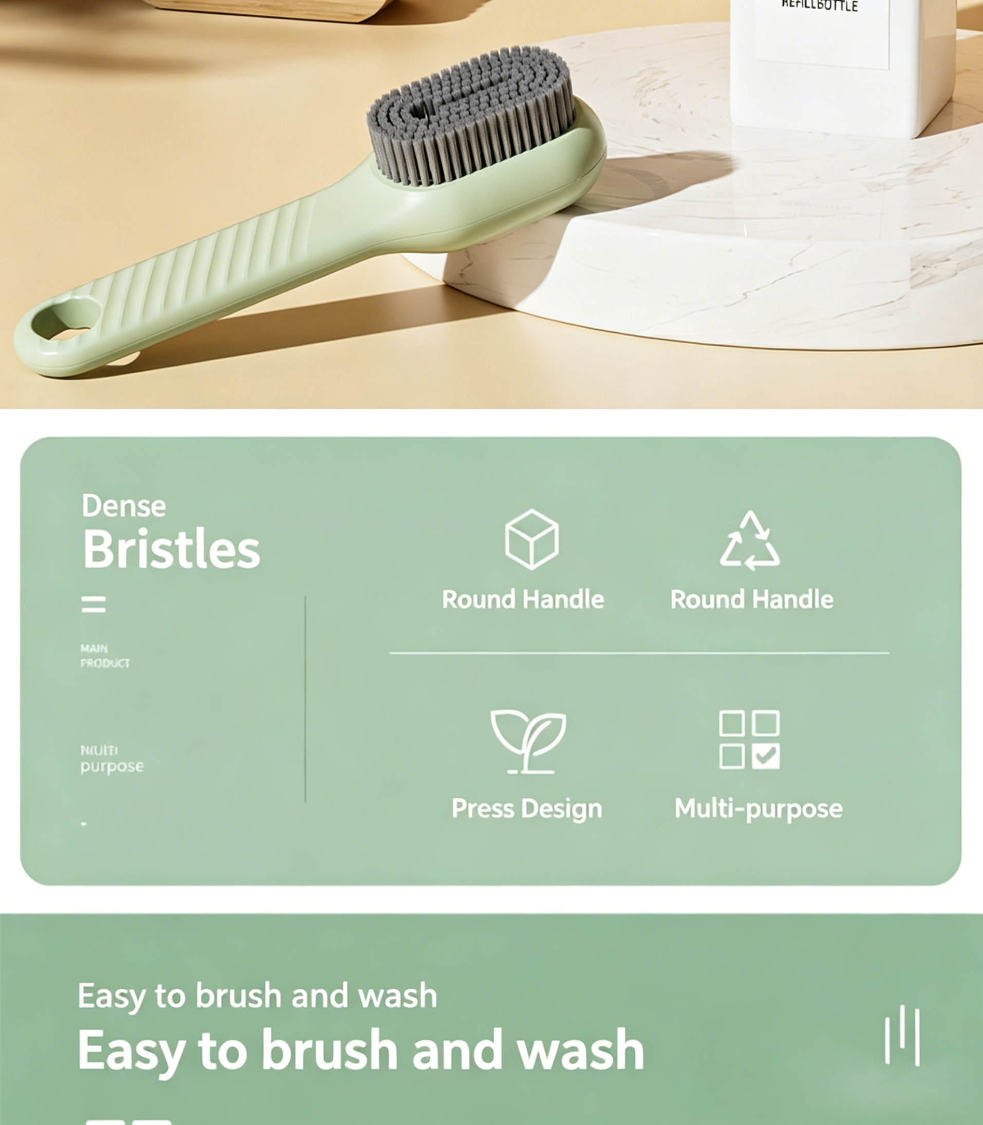 New Washing Soft Clothes Sneaker Cleaning Multifunctional Liquid Shoes Brushes with Dispenser