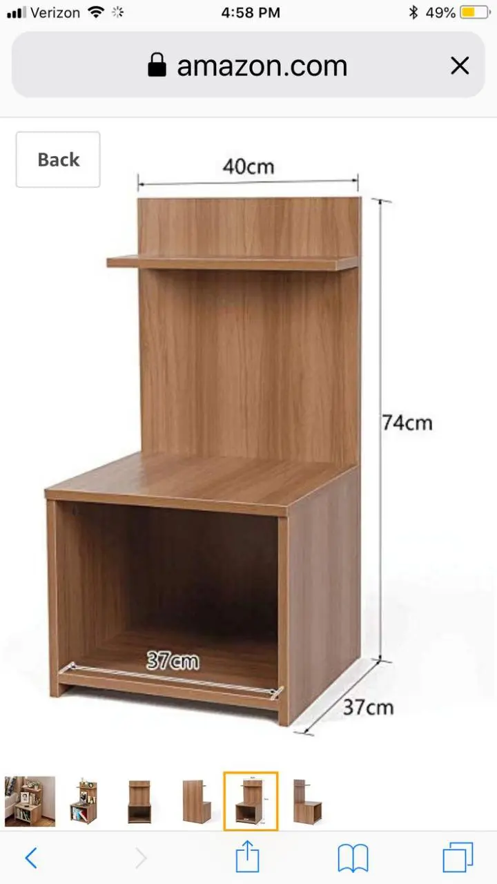 Modern bedside table with storage shelf it features a compact yet functional design that fits comfortably in the bedroom.